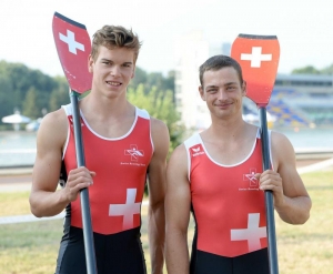 Damien Tollardo, rameur de Team Genève, lors des Championnats du monde U23 d'aviron